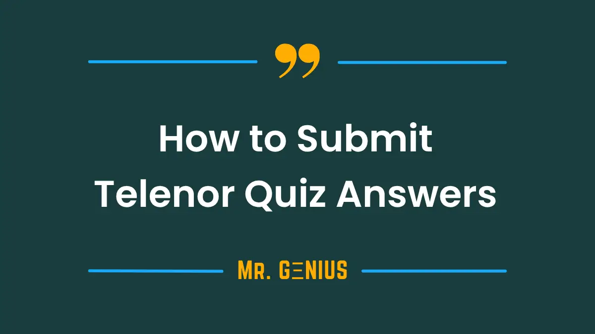 A glimpse into the My Telenor app quiz interface, where knowledge meets fun." - Mr. Genius (Telenor Quiz solver)