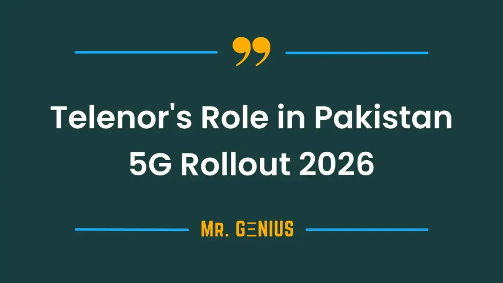 A Telenor cellular tower with a 5G symbol, representing the upcoming 5G rollout in Pakistan.