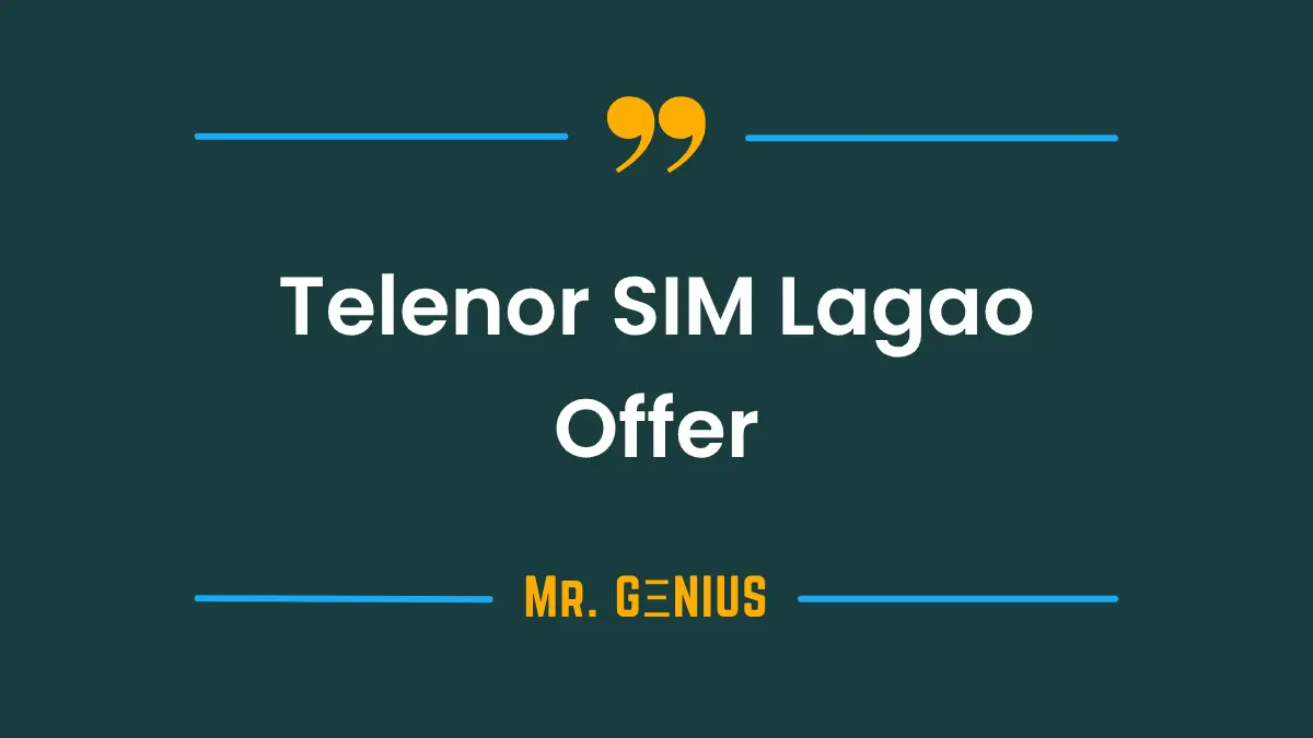 Telenor SIM Lagao Offer - Get free Internet MBs and free minutes if sim is inactive for over 60 days
